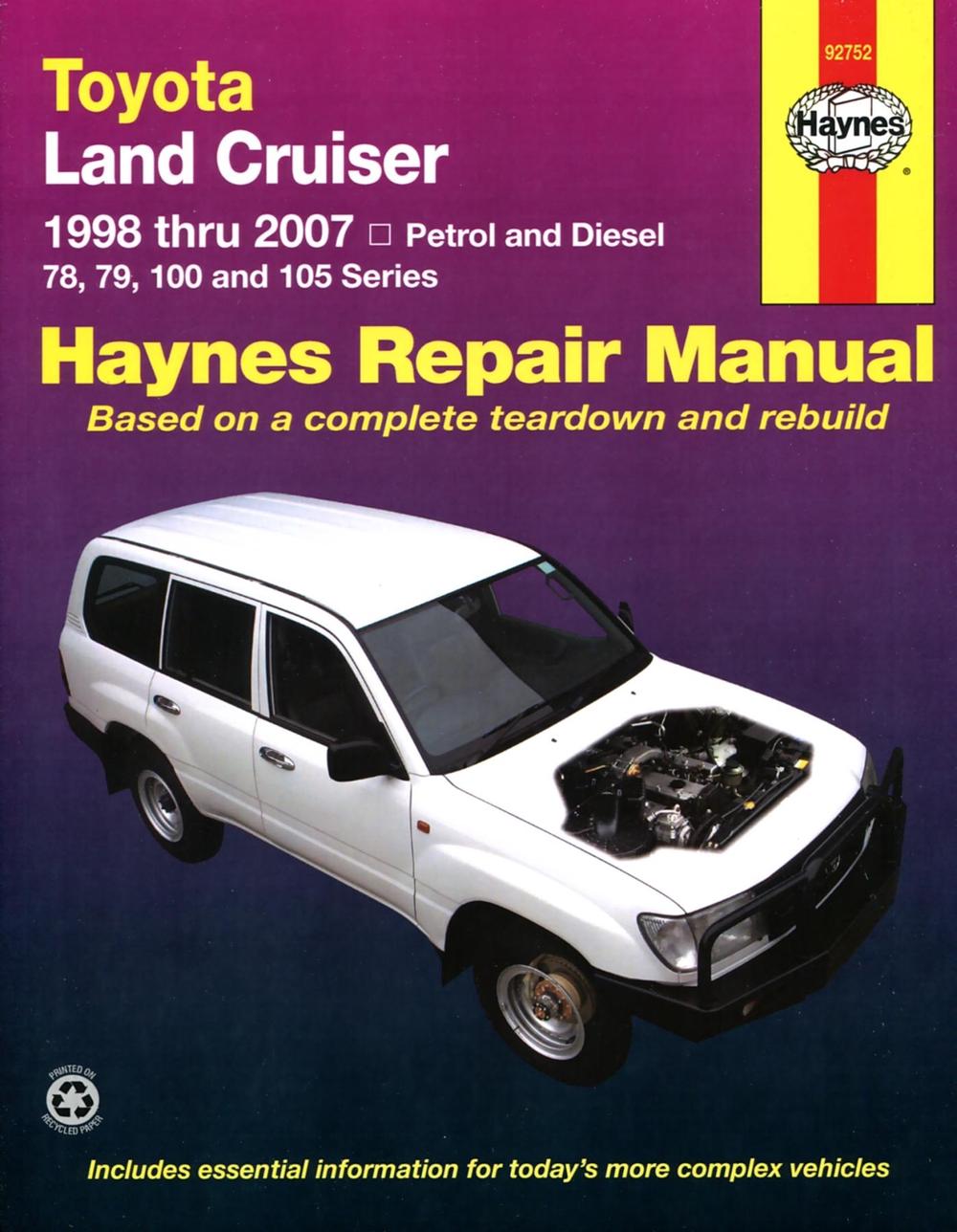 Toyota Land Cruiser (98-07) Haynes Repair Manual (AUS), 9781563928826