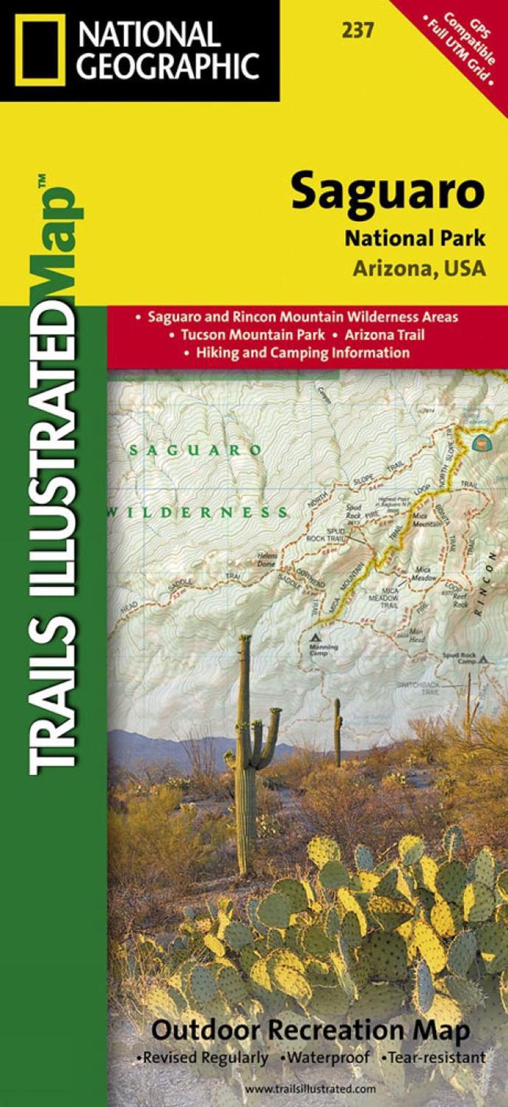 Saguaro National Park Map By National Geographic Maps Folded 