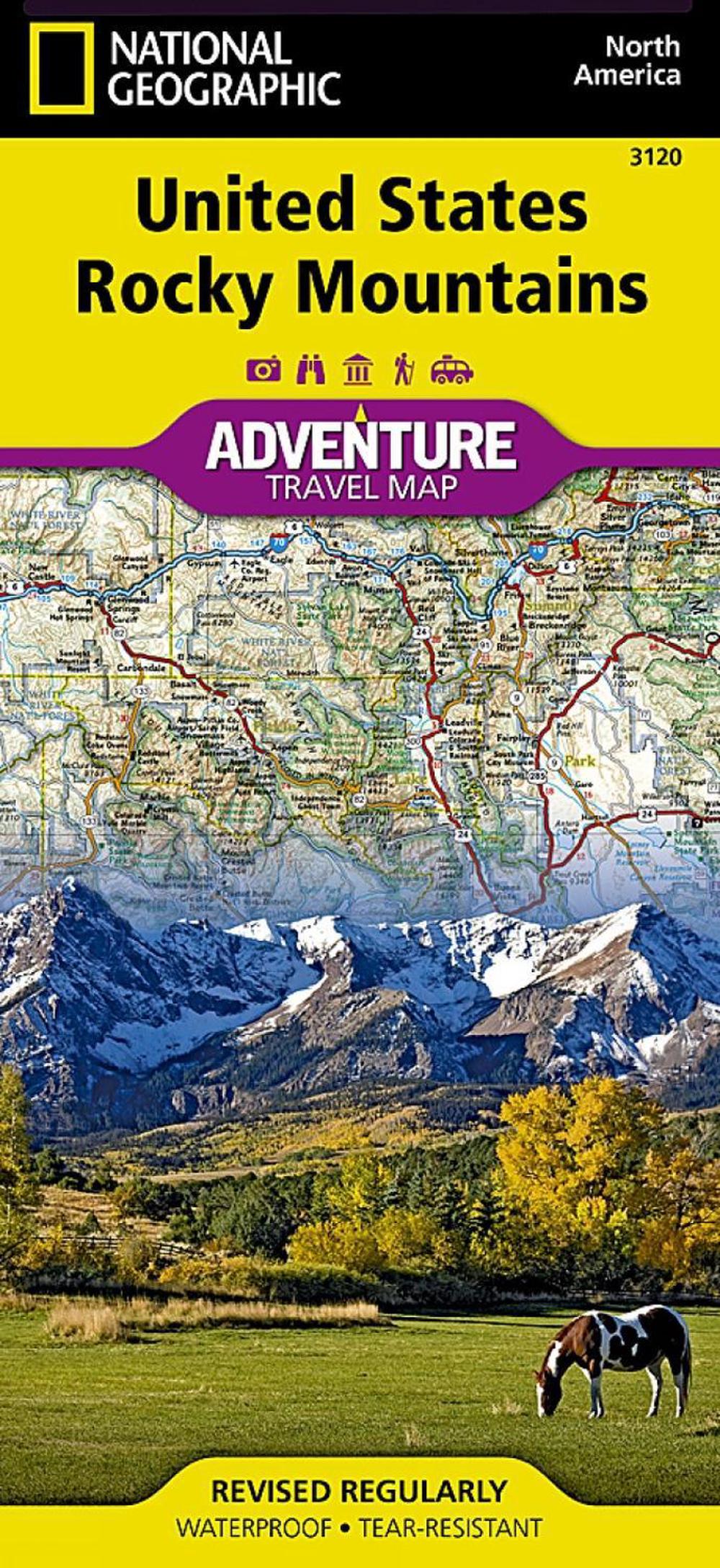 United States, Rocky Mountains Adventure Map by National Geographic