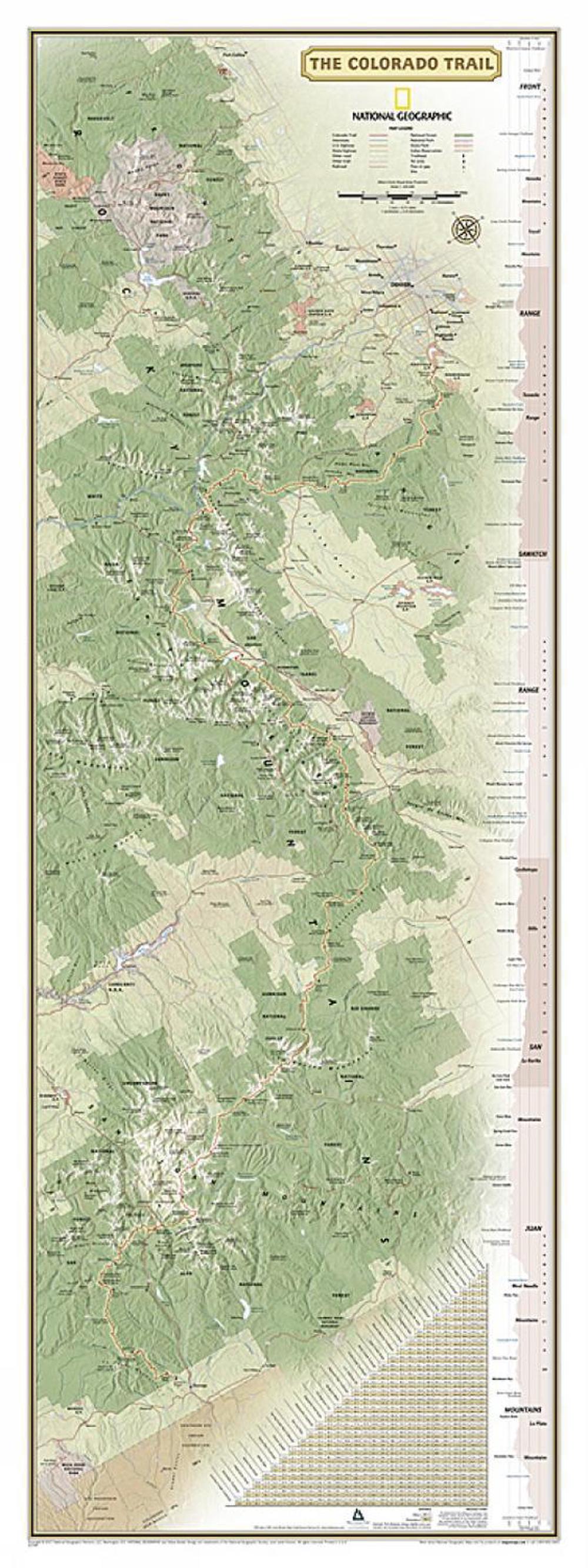 Colorado Trail Map [in gift box] by Nat Geo Maps - ISBN: 9781566957458