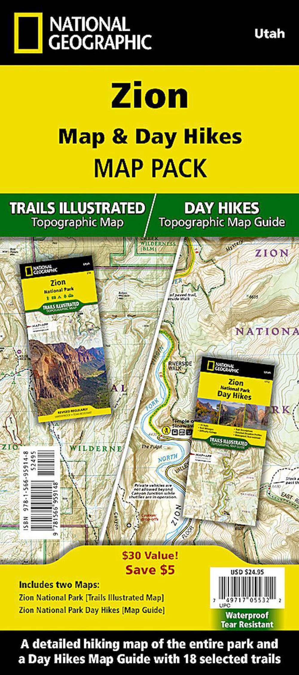 Geomap Pack R Zion Map & Day Hikes Map Pack by Nat Geo Maps, Folded, 9781566959148 ...