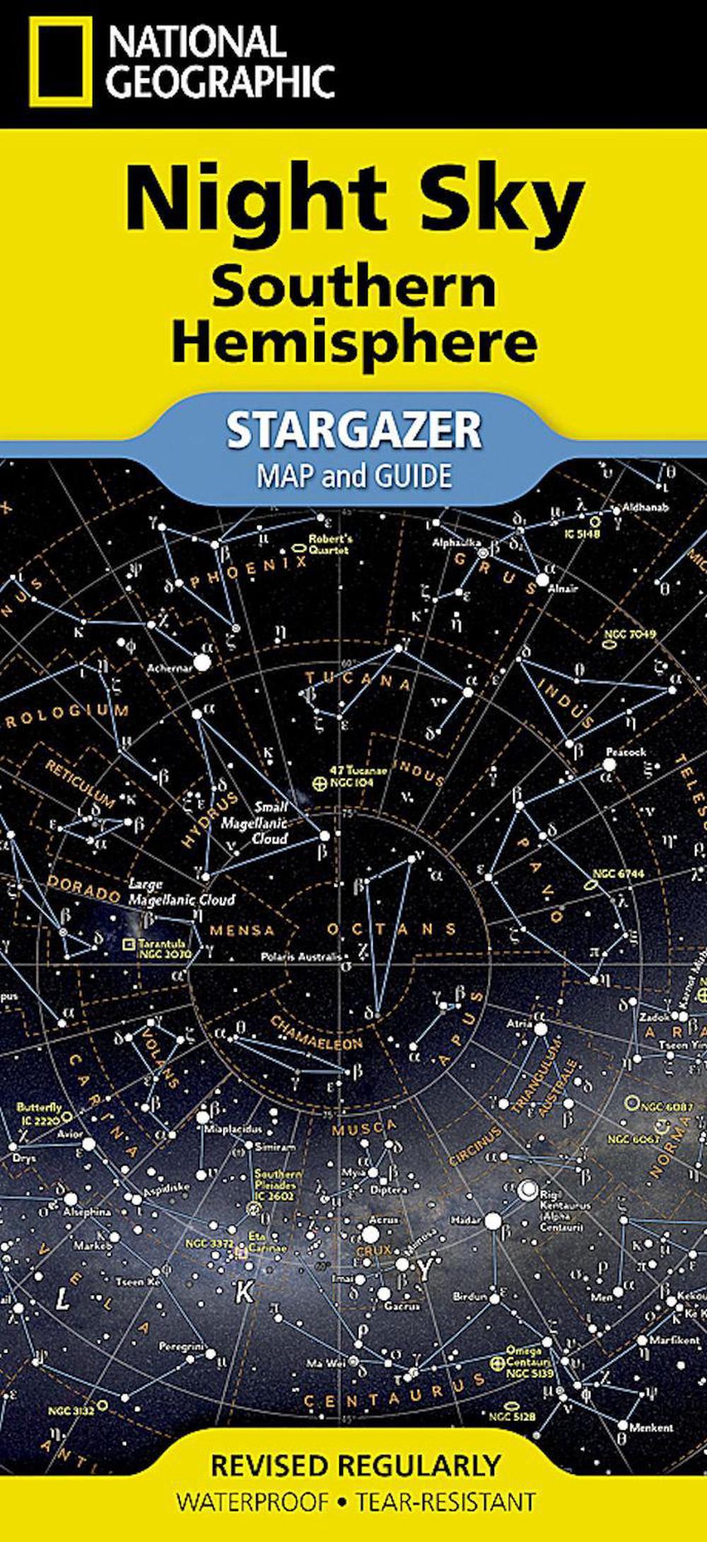 National Geographic Night Sky - Southern Hemisphere Map (Stargazer Folded), 9781566959513