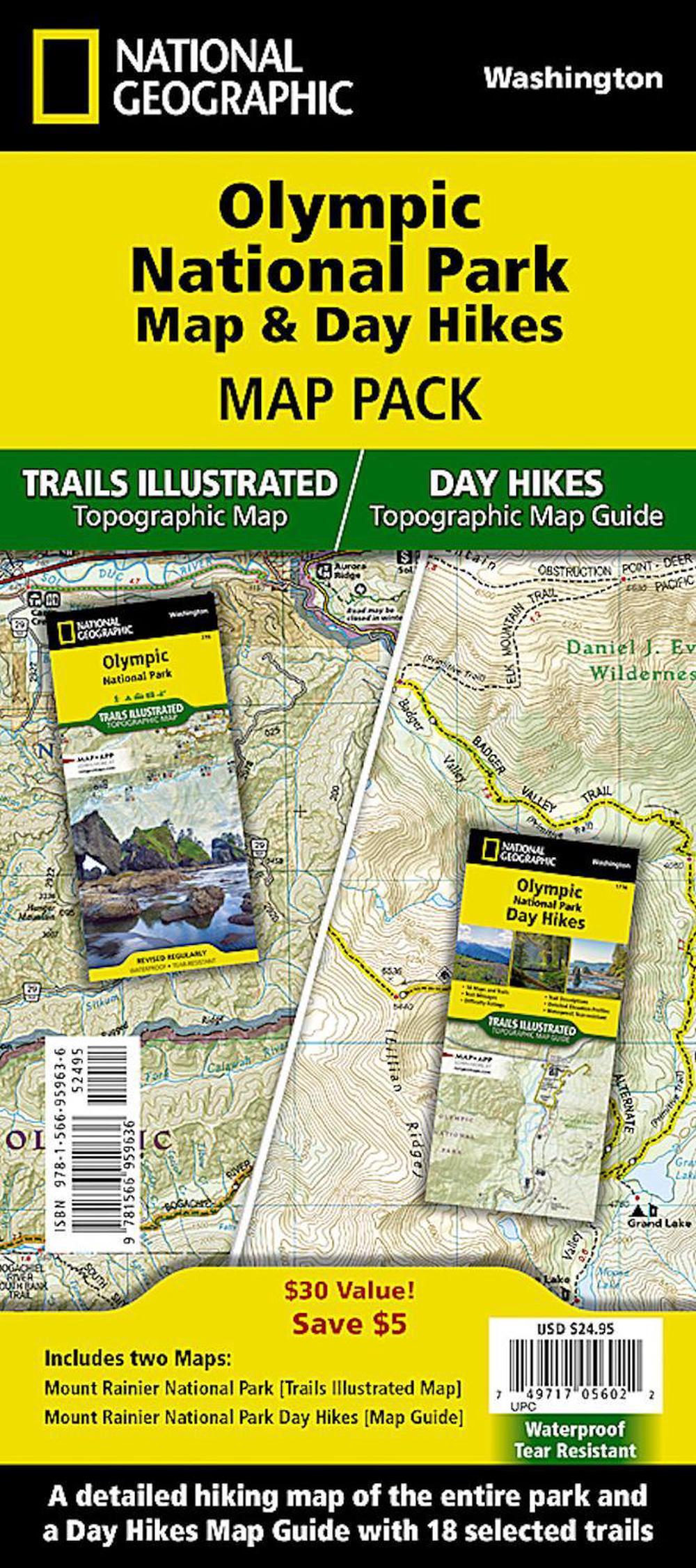 Olympic Day Hikes & National Park [Map Pack Bundle] by Nat Geo Maps ...