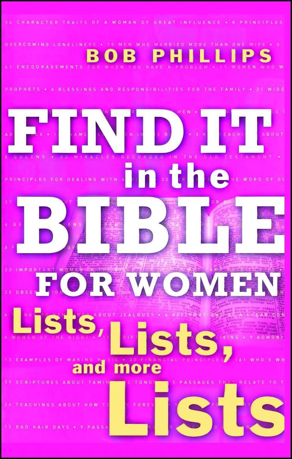 Find It in the Bible for Women by Bob Phillips - ISBN: 9781582296401