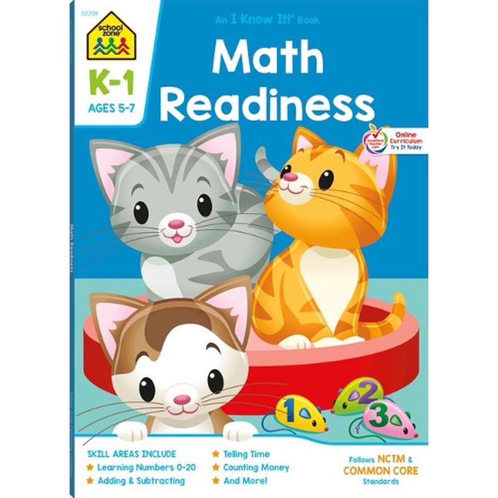 School Zone Math Readiness Grades K-1 Workbook, 9781589473225
