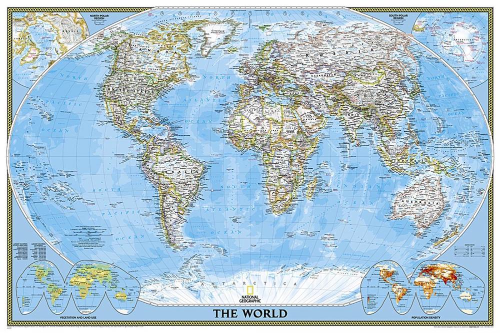 World Classic, Poster Size, Laminated by National Geographic Maps - ISBN: 9781597752145