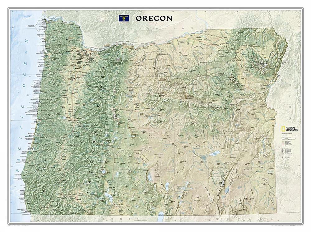 Oregon Map [Tubed] by Nat Geo Maps, Map, 9781597752404 | Buy online at ...