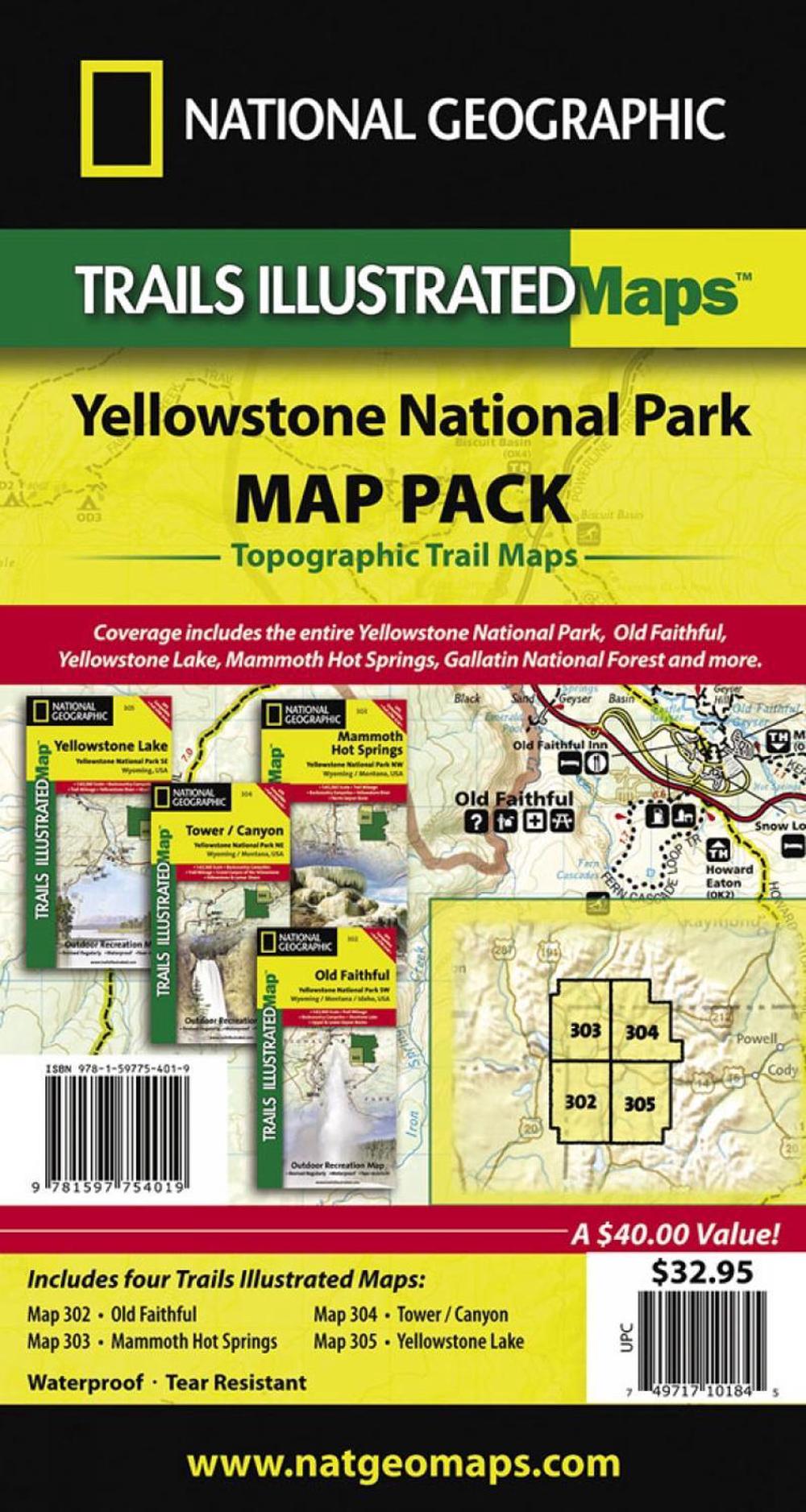 Yellowstone National Park [Map Pack Bundle] by National Geographic Maps