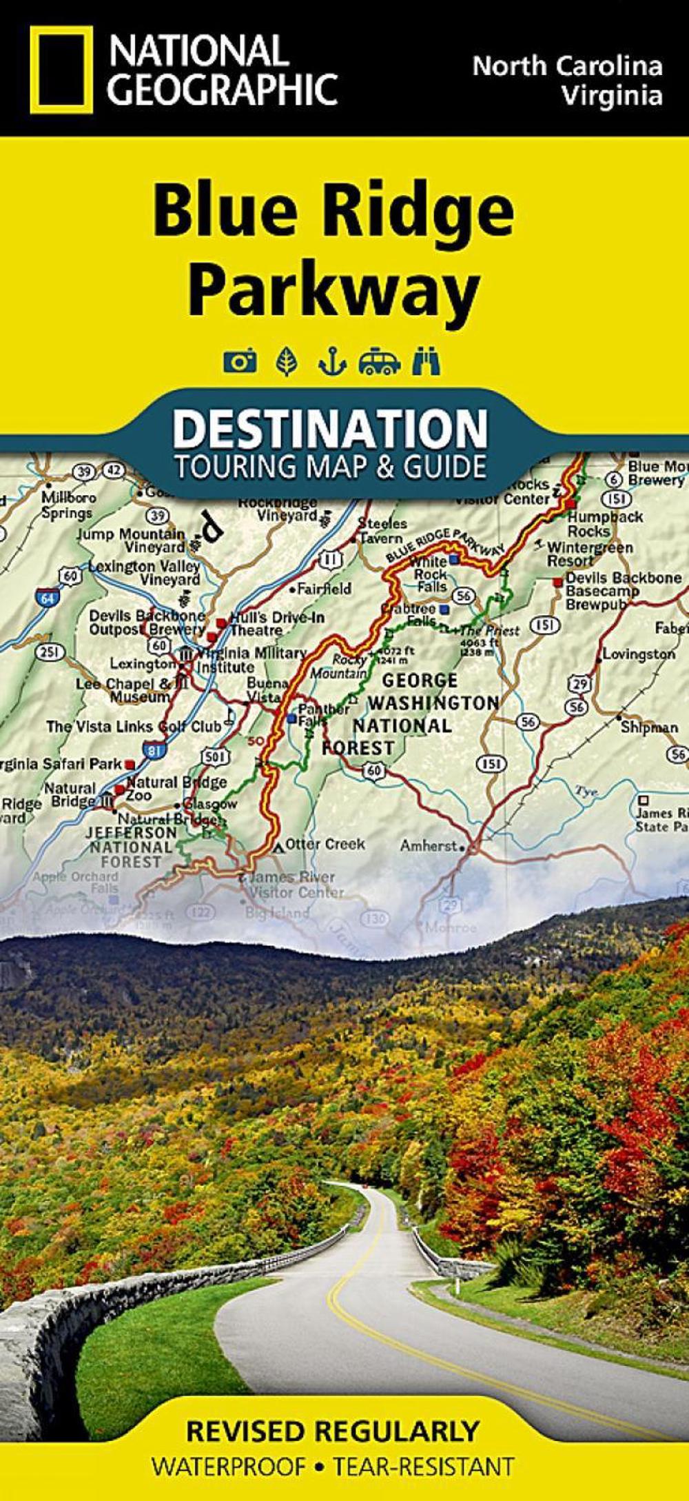 Blue Ridge Parkway, USA by National Geographic Maps, Folded ...