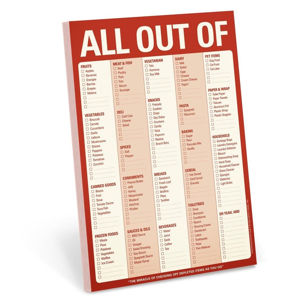 Knock Knock Pad: All Out Of Pad (with magnet) by Knock Knock - ISBN: 9781601061546