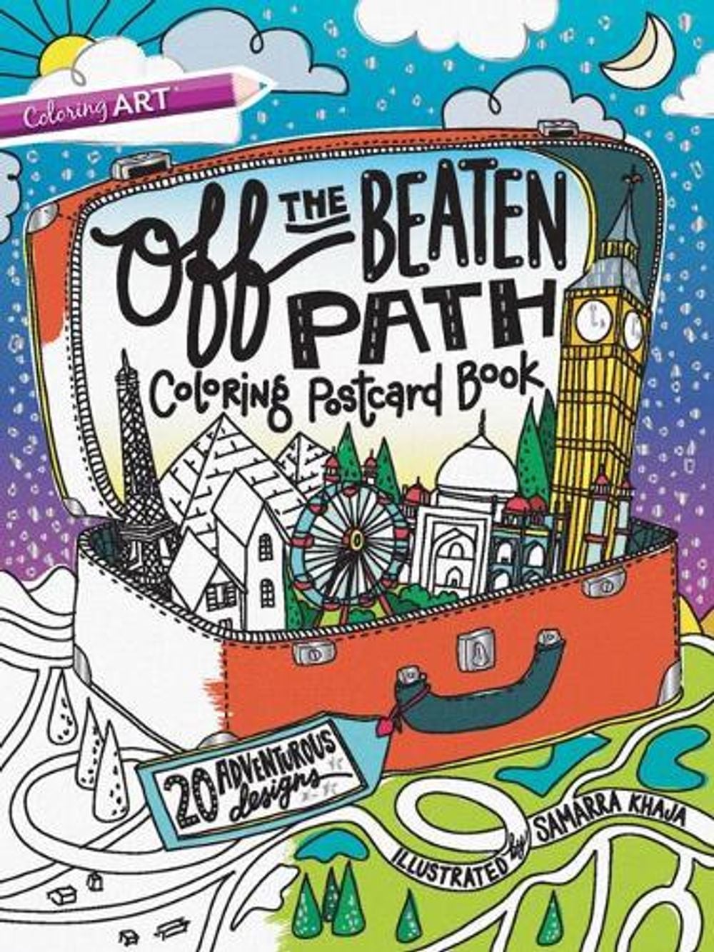 Off the Beaten Path Coloring Postcard Book: 20 Adventurous Designs by ...