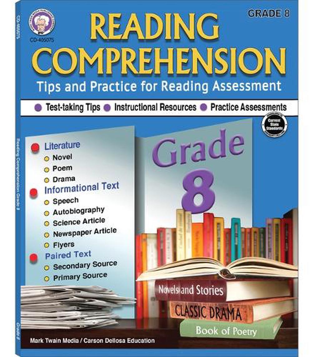 Reading Comprehension, Grade 8, 9781622238675