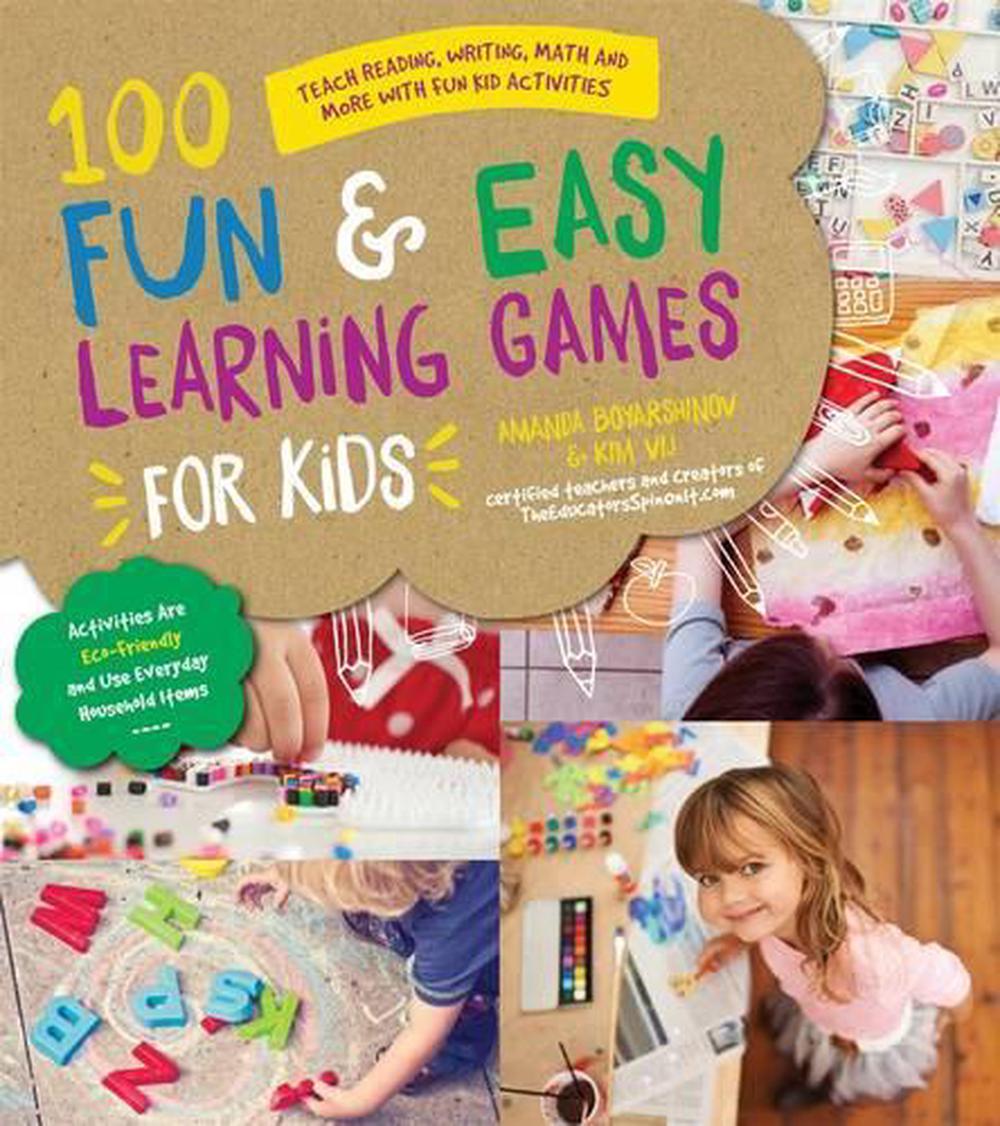 100 Fun & Easy Learning Games for Kids Teach Reading, Writing, Math