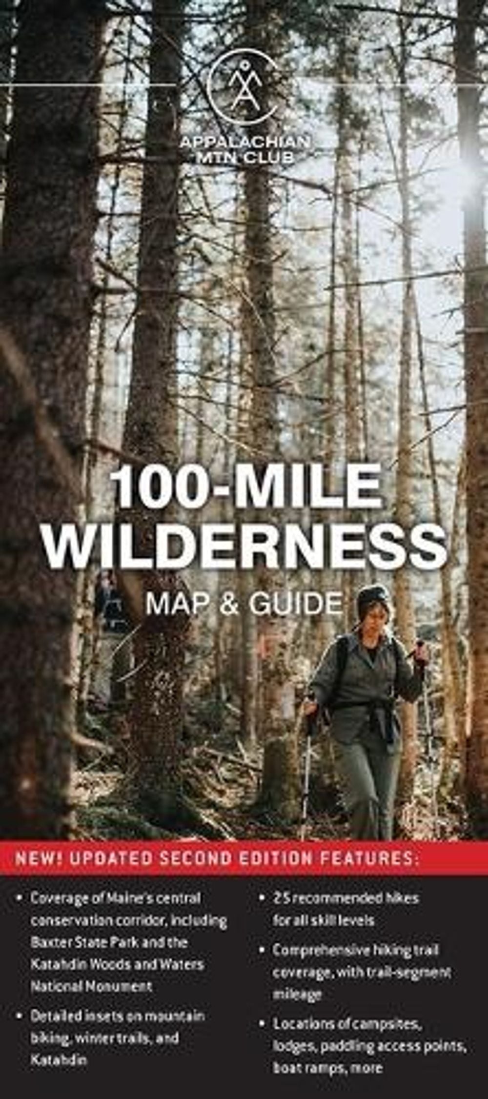 100-Mile Wilderness Map & Guide by Appalachian Mountain Club Books - ISBN: 9781628421644