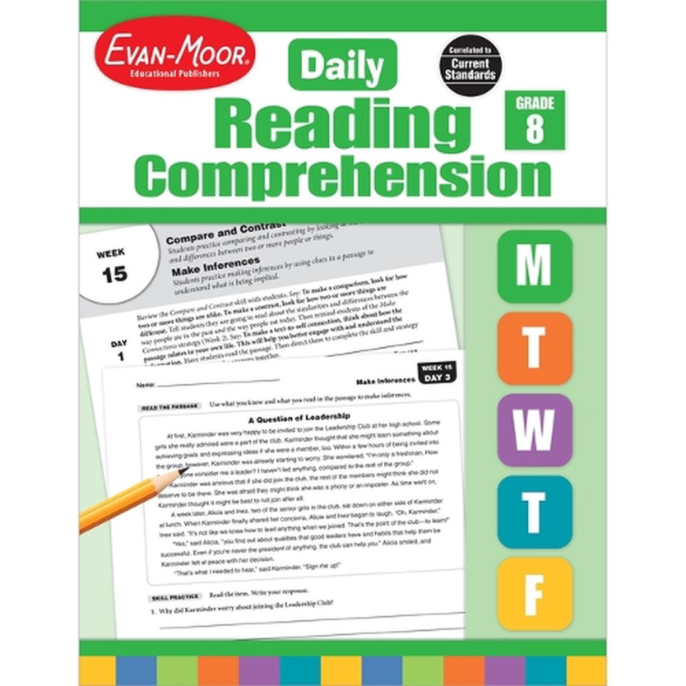 Daily Reading Comprehension, Grade 8 Te, 9781629384818