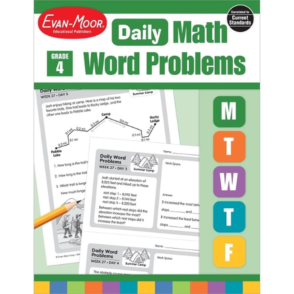 Daily Word Problems, Grade 4 by Evan-Moor Educational Publishers, Paperback, 9781629388588 | Buy ...