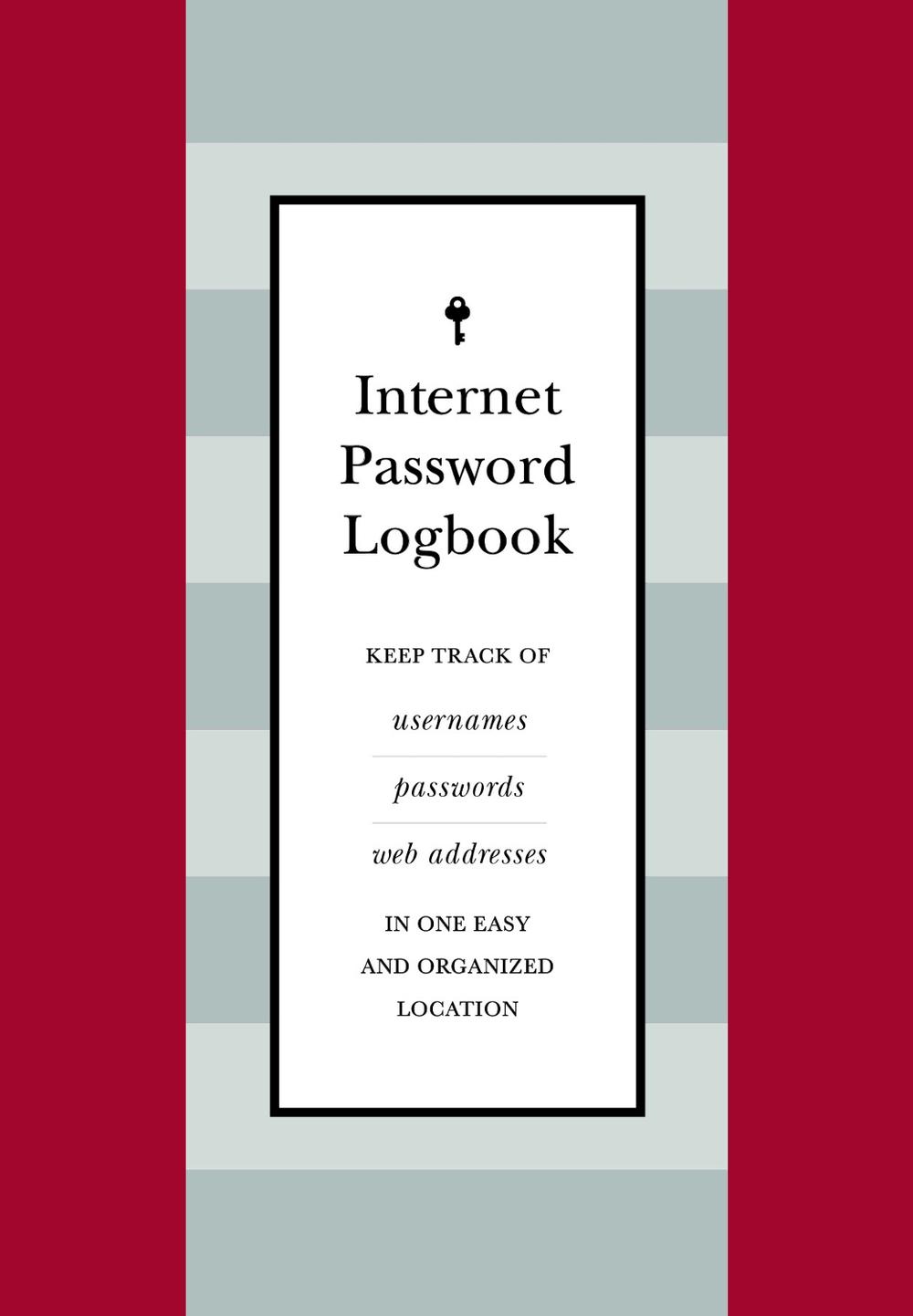 Internet Password Logbook (Red Leatherette), 9781631065668