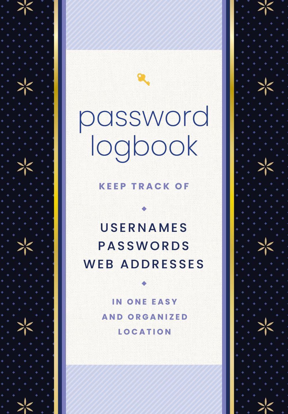 Password Logbook (Black & Gold), 9781631069574
