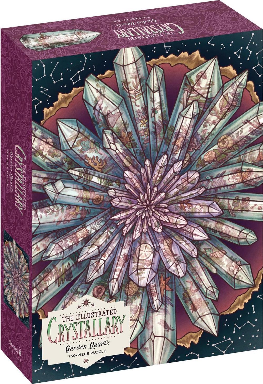 The Illustrated Crystallary Puzzle: Garden Quartz (750 pieces), 9781635864052