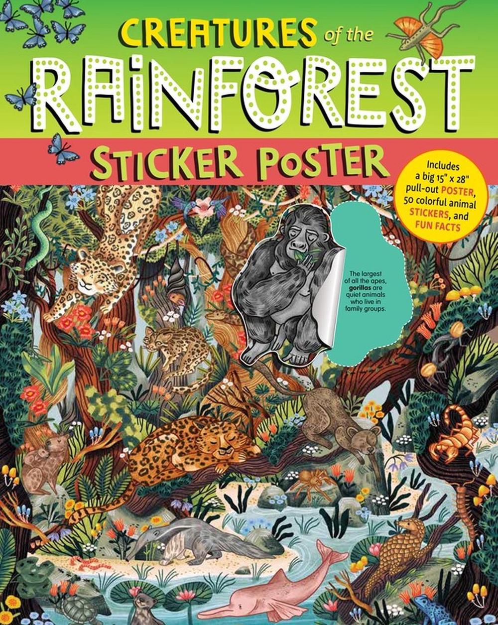 Creatures of the Rainforest Sticker Poster by Kaja Kajfez - ISBN: 9781635866216