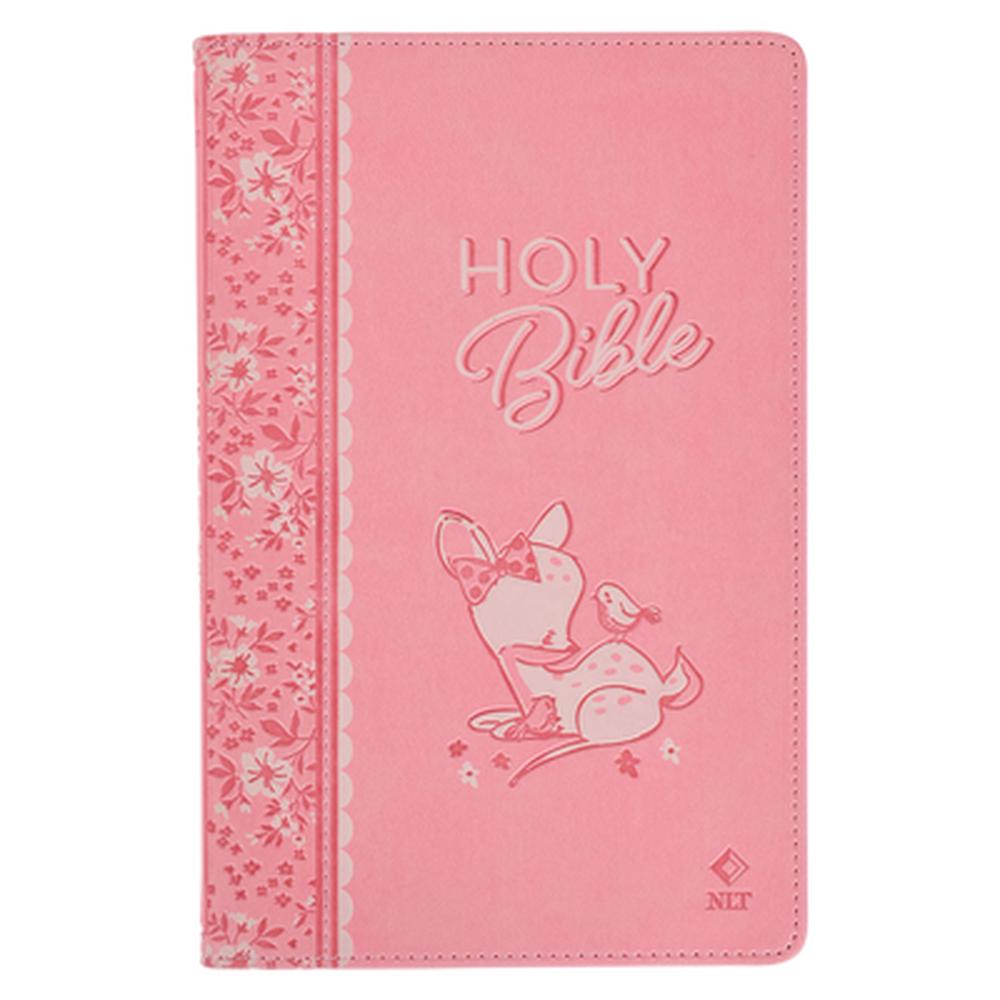 NLT Keepsake Holy Bible for Baby Girls Baptism Easter, New Living Translation, Pink, 9781639524723
