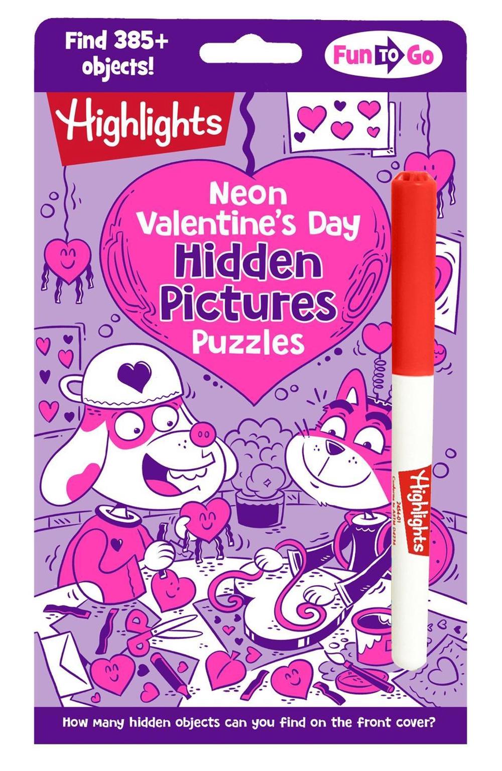 Neon Valentine's Day Hidden Pictures Puzzles by Highlights - ISBN: 9781639623518