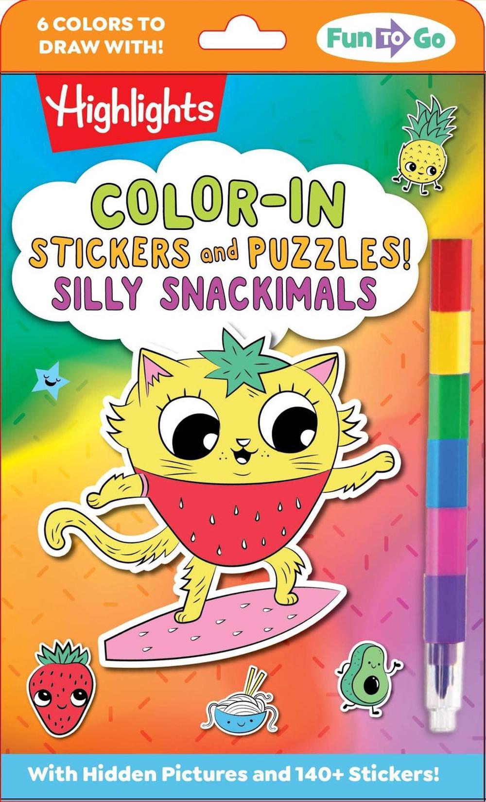 Color-In Stickers and Puzzles! Silly Snackimals by Highlights - ISBN: 9781639624720