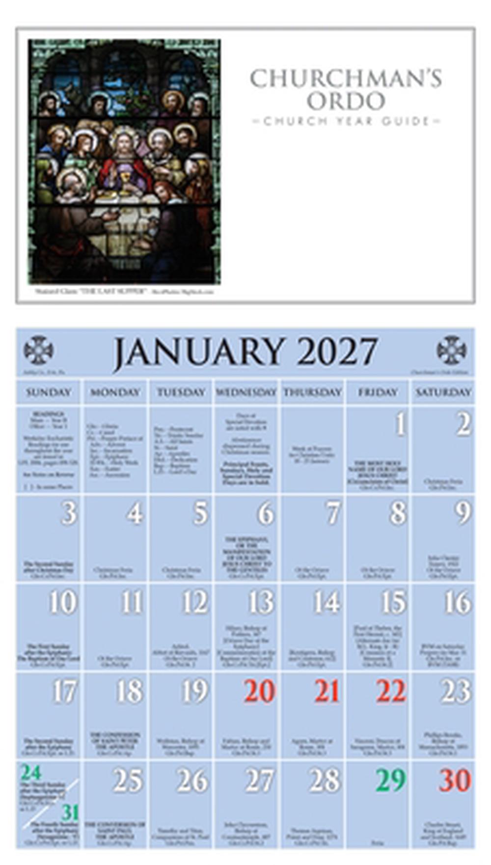 2027 Churchman's Ordo Kalendar, 9781640658738