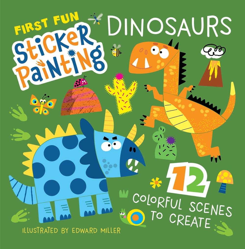 First Fun Sticker Painting: Dinosaurs by Edward Miller - ISBN: 9781641243797