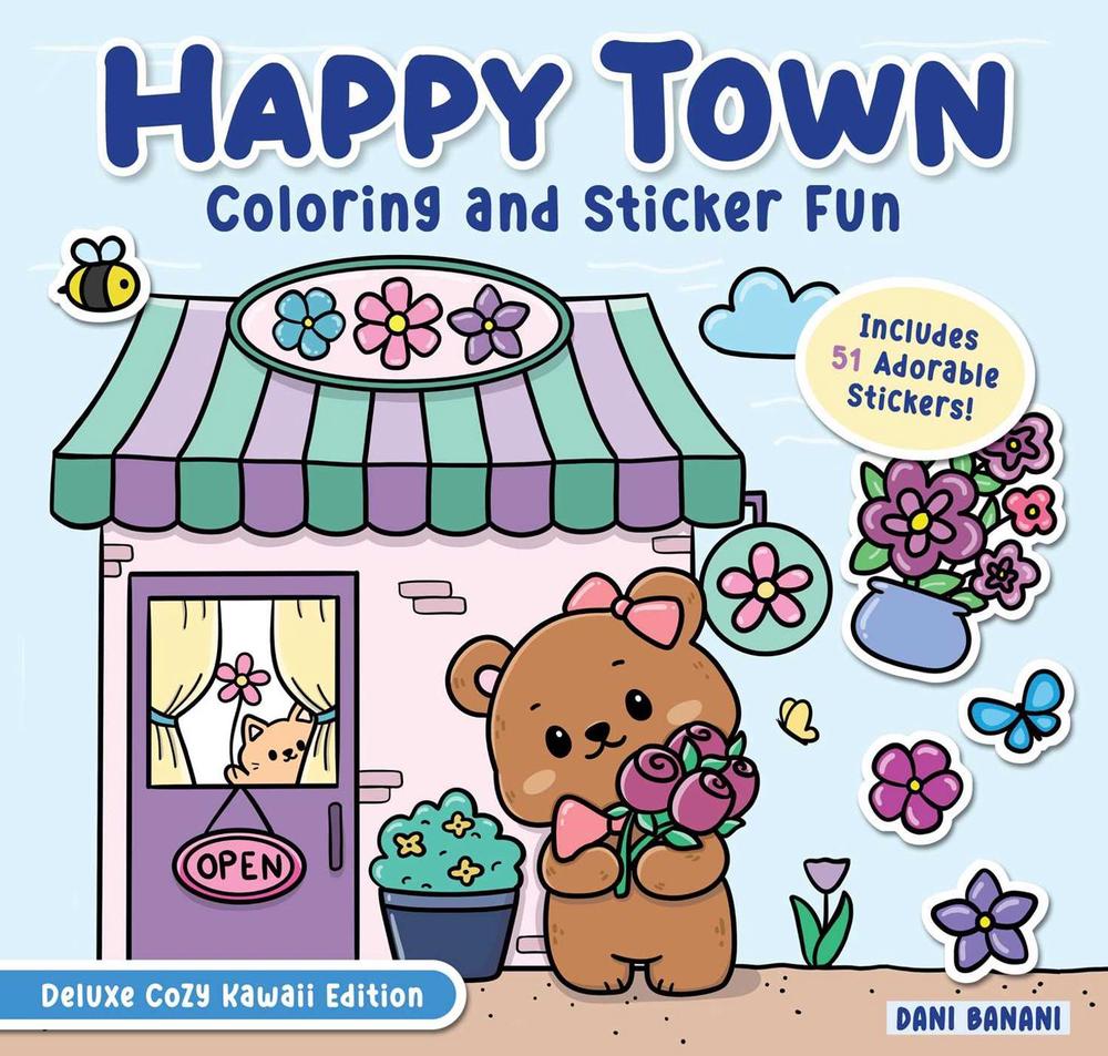 Happy Town Coloring and Sticker Fun by Dani Banani - ISBN: 9781641244794