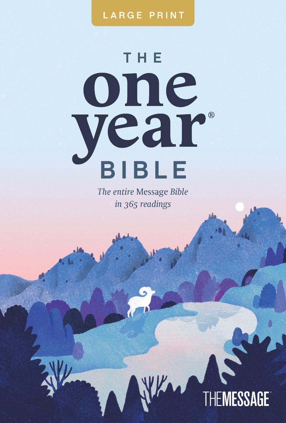 The One Year Bible Msg, Large Print Thinline Edition (Softcover), 9781641588270