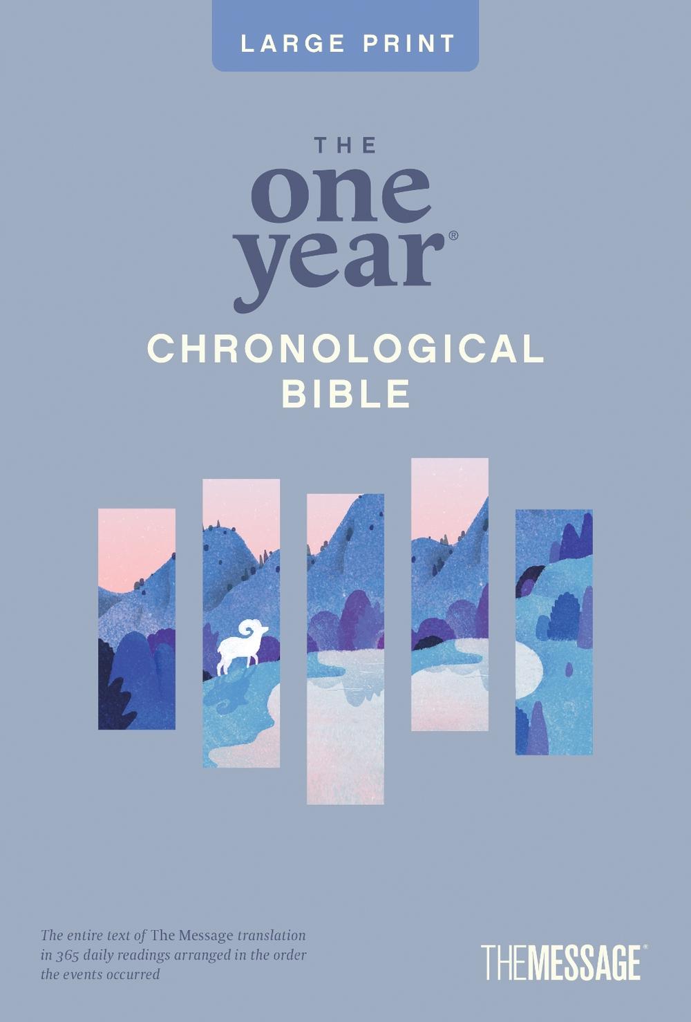 One Year Chronological Bible The Message, Large Print, 9781641588317