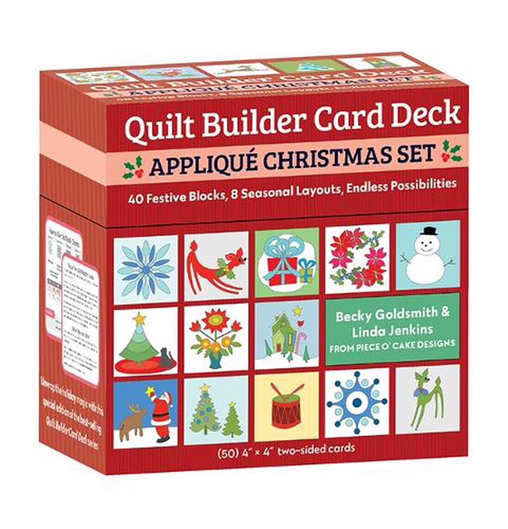 Quilt Builder Card Deck Appliqué Christmas Set, 9781644036761