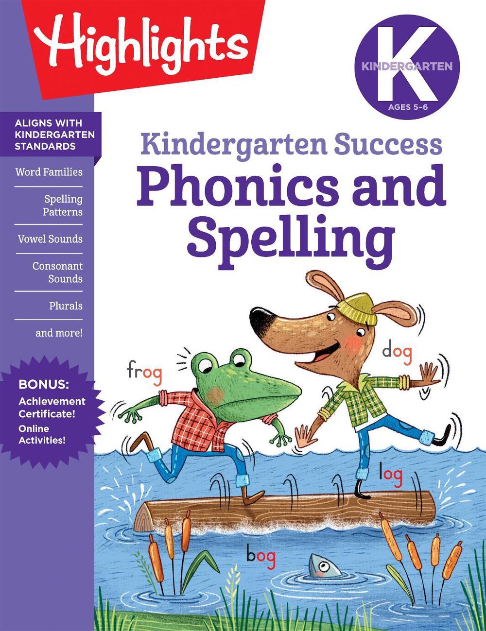 Kindergarten Phonics and Spelling Learning Fun Workbook, 9781644726693