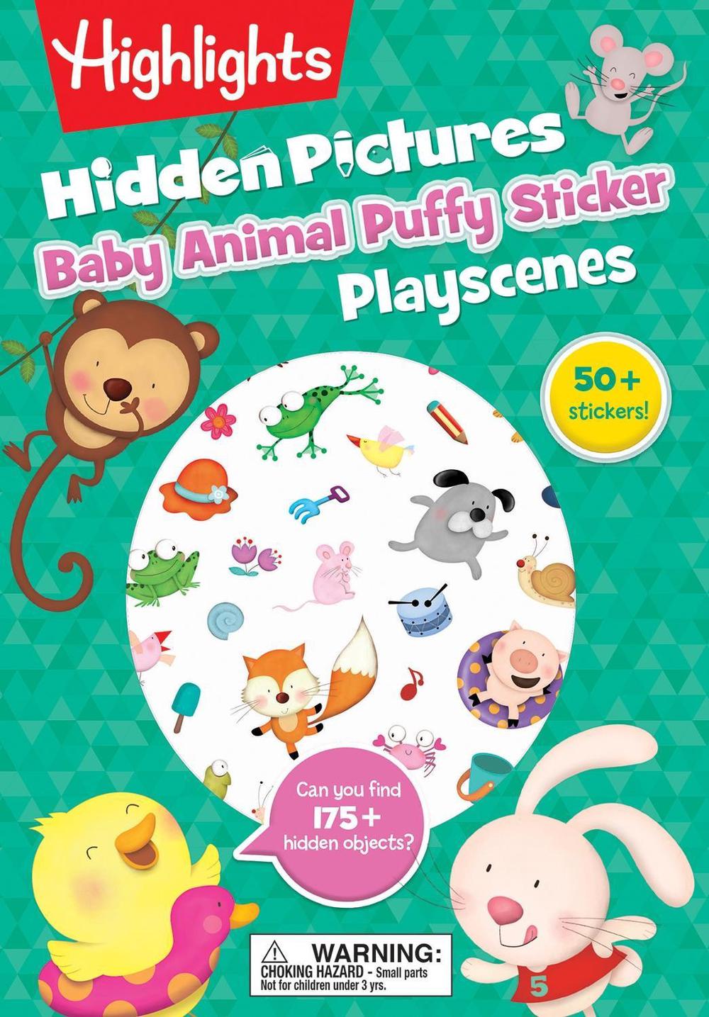 Baby Animal Hidden Pictures Puffy Sticker Playscenes by Highlights - ISBN: 9781644726709