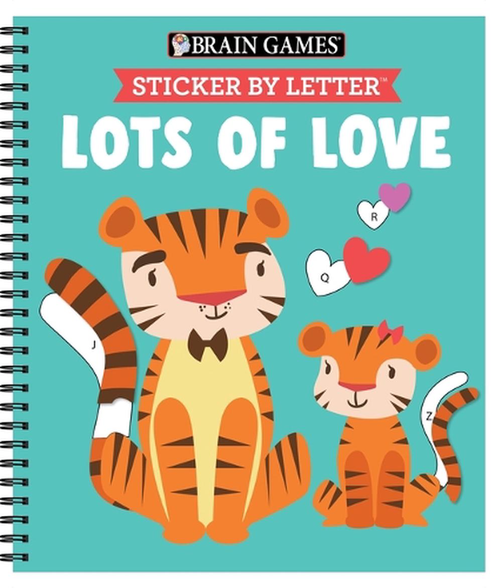 Brain Games - Sticker by Letter: Lots of Love by Brain Games, Spiral ...