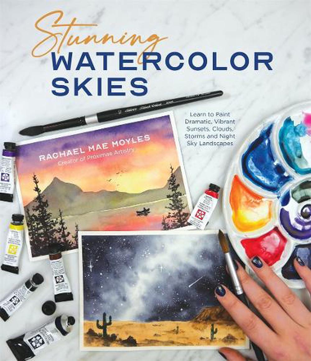 Stunning Watercolor Skies, 9781645679028