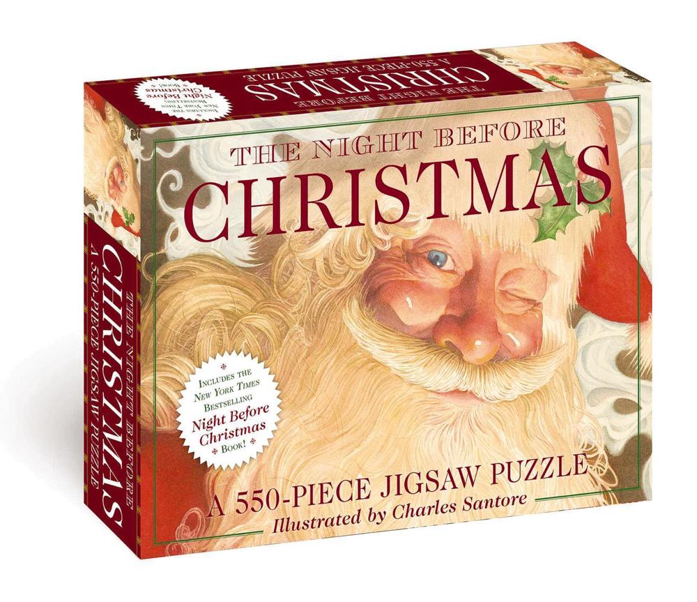 The Night Before Christmas 550Piece Jigsaw Puzzle and Book by