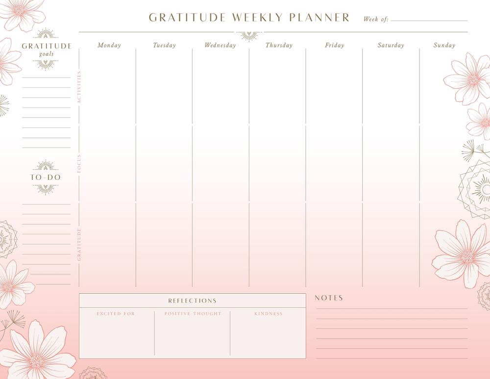 Gratitude Weekly Planner Notepad by Insight Editions - ISBN: 9781647223960