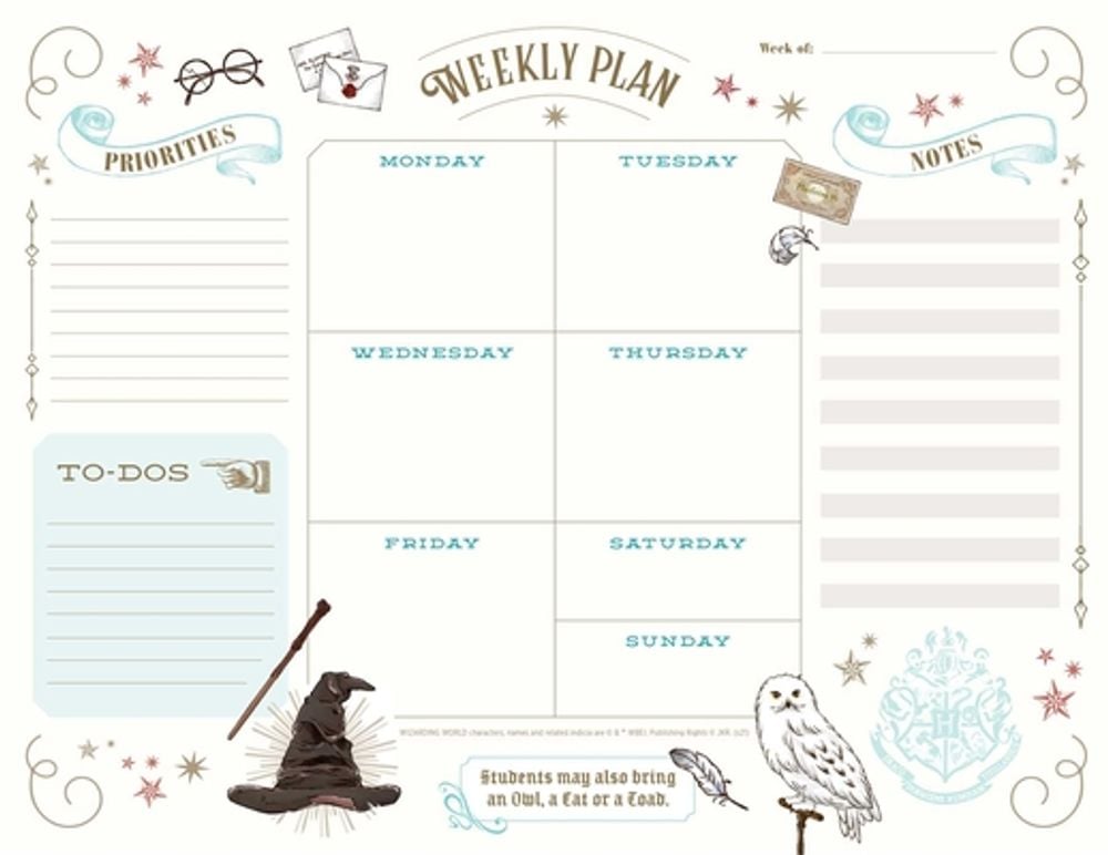 Harry Potter: Weekly Planner Notepad by Insight Editions - ISBN: 9781647223984
