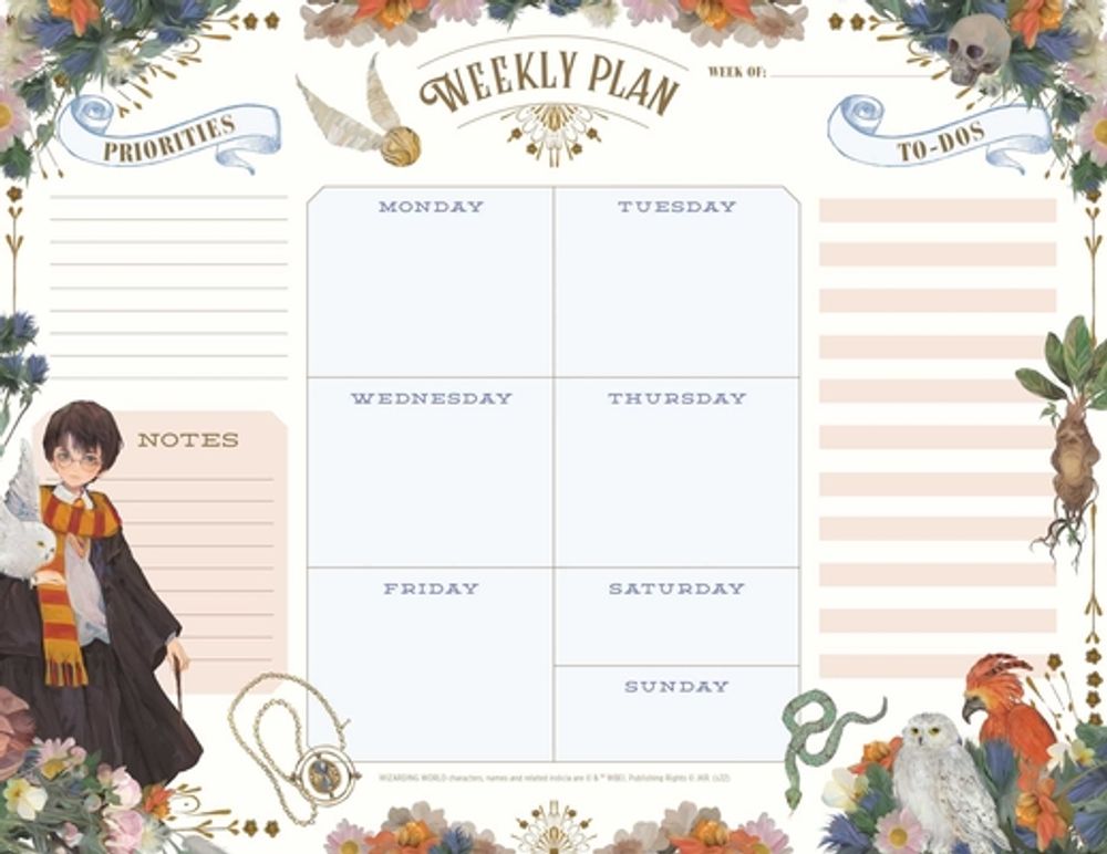 Harry Potter Anime Weekly Planner Notepad by Insight Editions - ISBN: 9781647226879