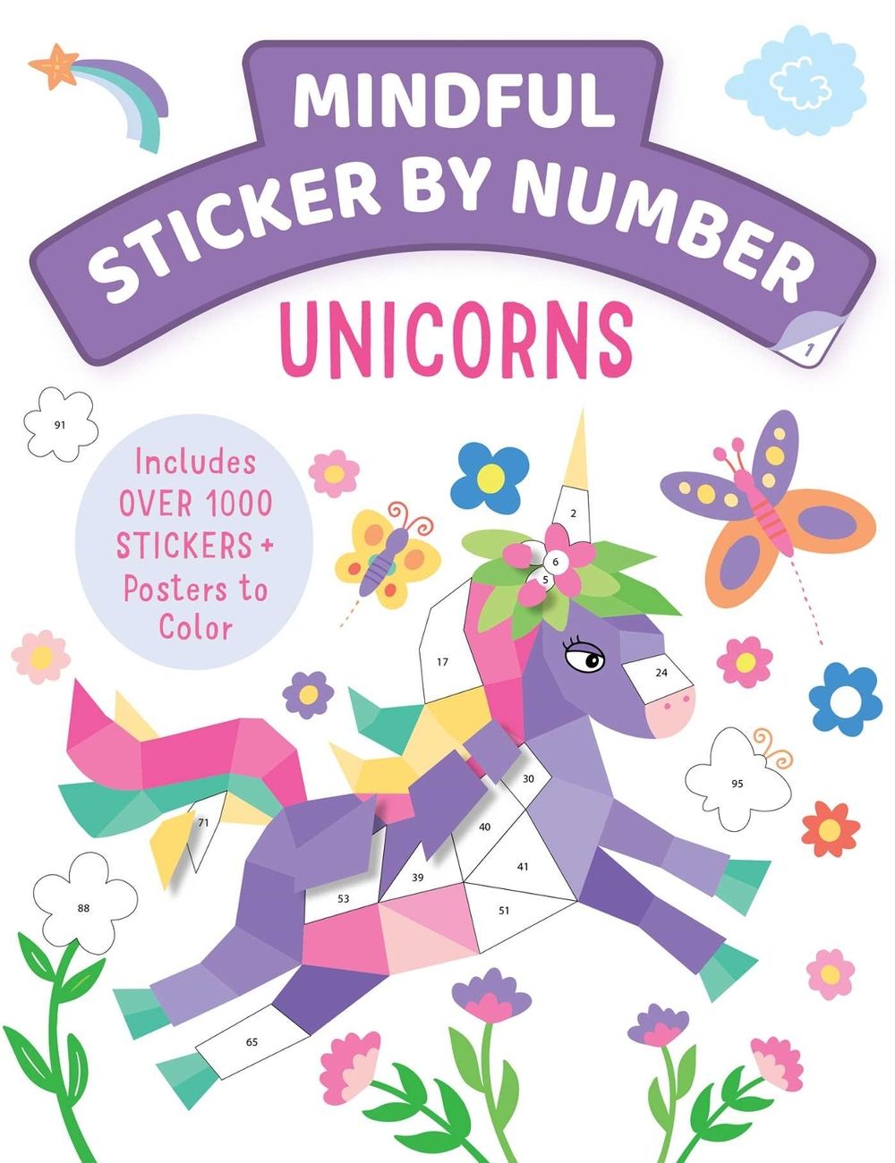 Mindful Sticker By Number: Unicorns by Insight Kids - ISBN: 9781647227265