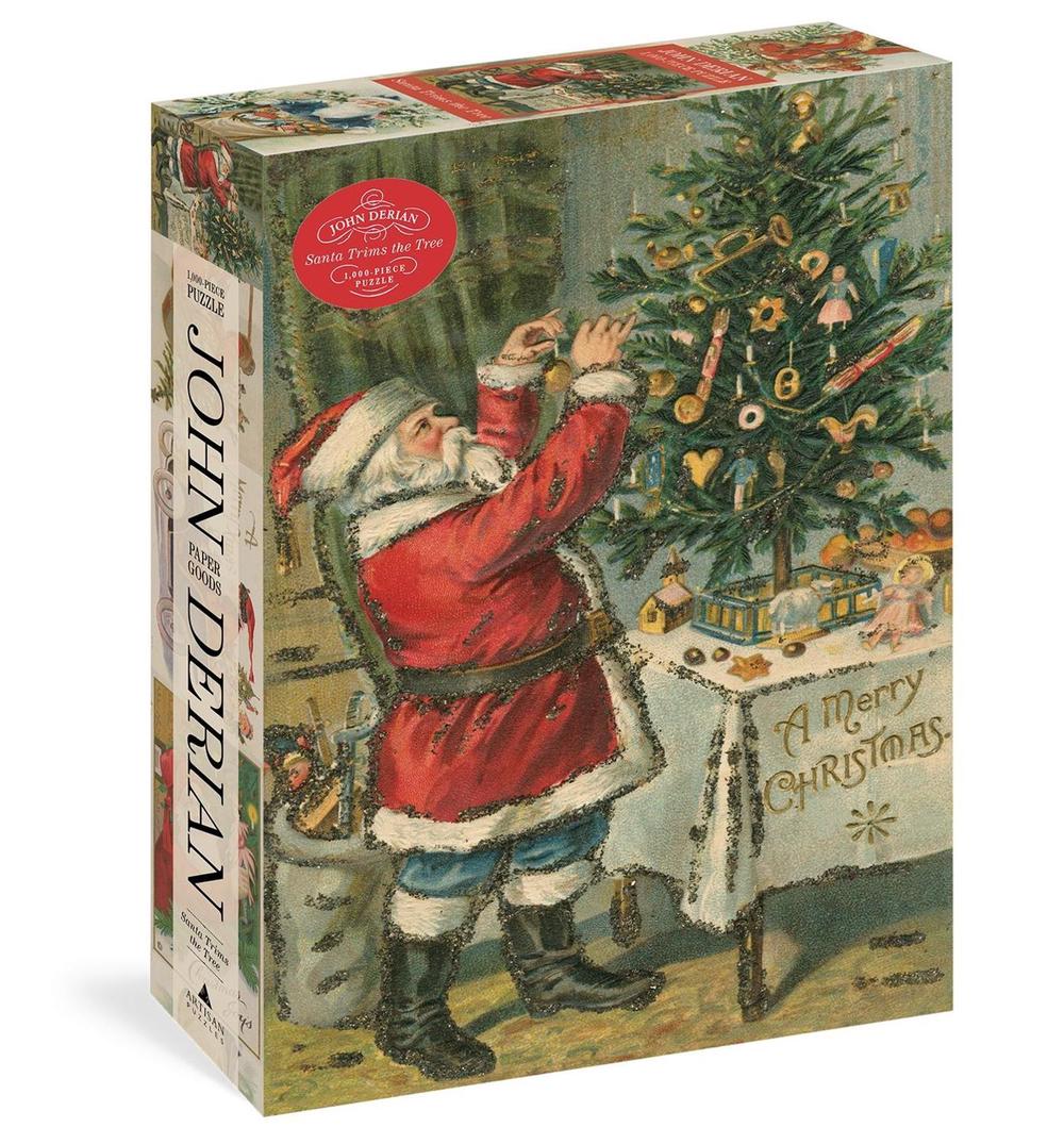 John Derian Paper Goods: Santa Trims the Tree 1,000-Piece Puzzle by John Derian - ISBN: 9781648293412