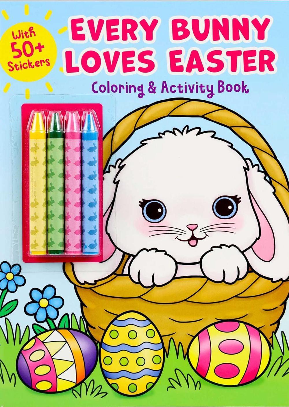 Every Bunny Loves Easter Coloring & Activity Book with 4 Crayons and 50+ Stickers by Editors of Silver Dolphin Books - ISBN: 9781667211855