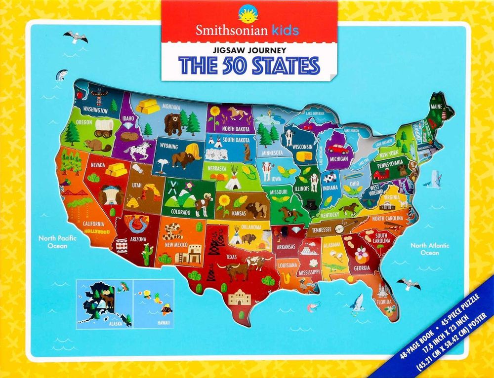 Smithsonian Kids Jigsaw Journeys: The 50 States Jigsaw Puzzle for Kids by Ruth Strother - ISBN: 9781667213293