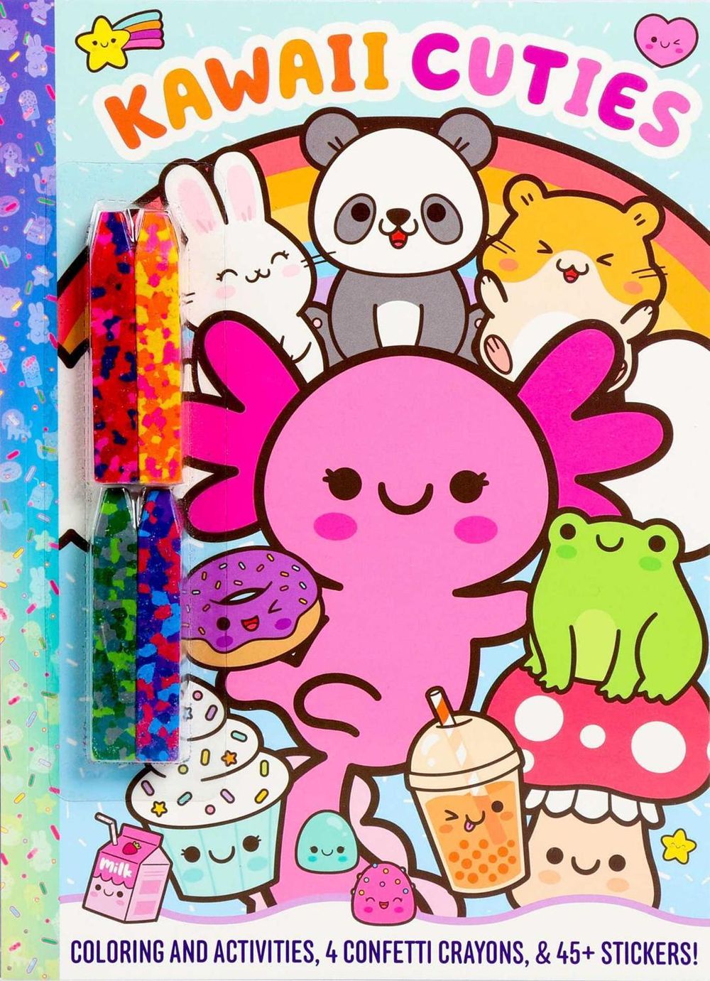 Kawaii Cuties: Coloring Book with Confetti Crayons and Stickers by Delaney Foerster - ISBN: 9781667214559