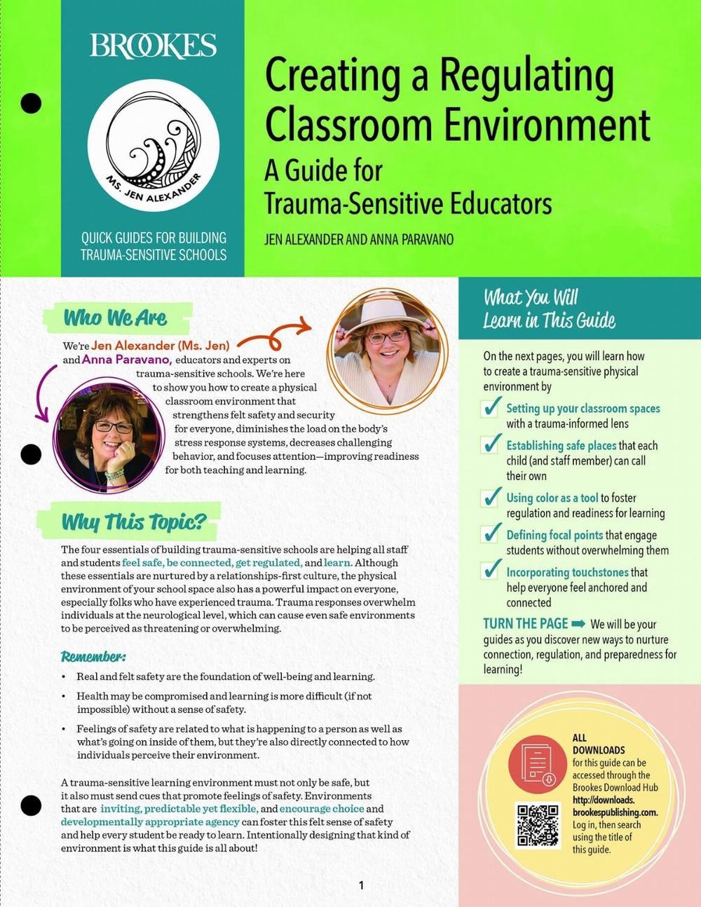 Creating a Regulating Classroom Environment by Jen Alexander - ISBN: 9781681257129