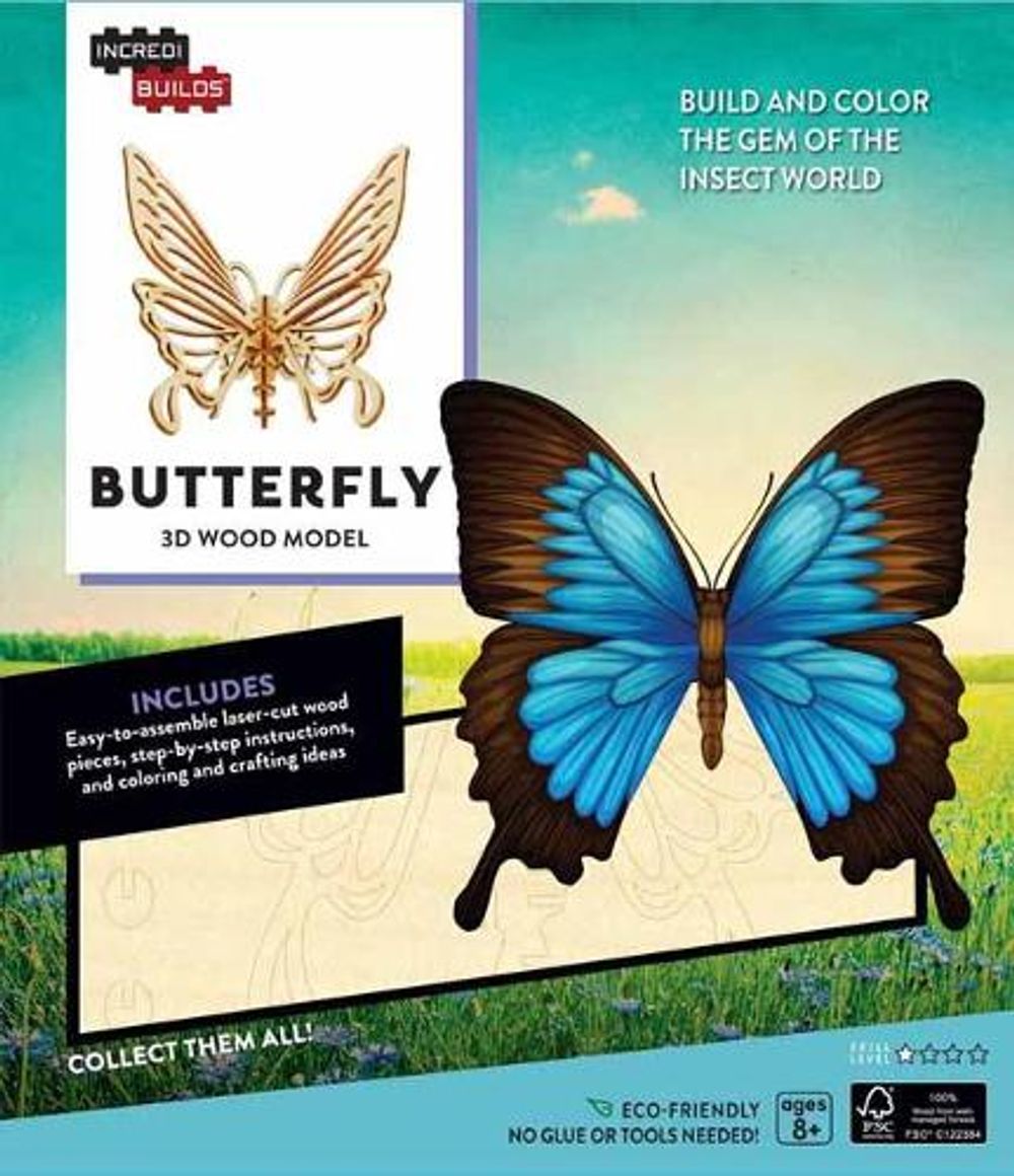 IncrediBuilds: Butterfly 3D Wood Model by Insight Editions - ISBN: 9781682980316