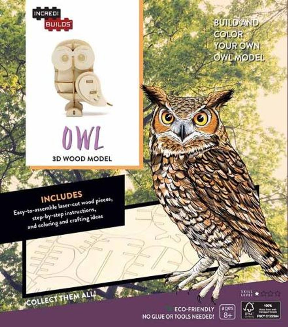 IncrediBuilds: Owl 3D Wood Model by Insight Editions - ISBN: 9781682980408