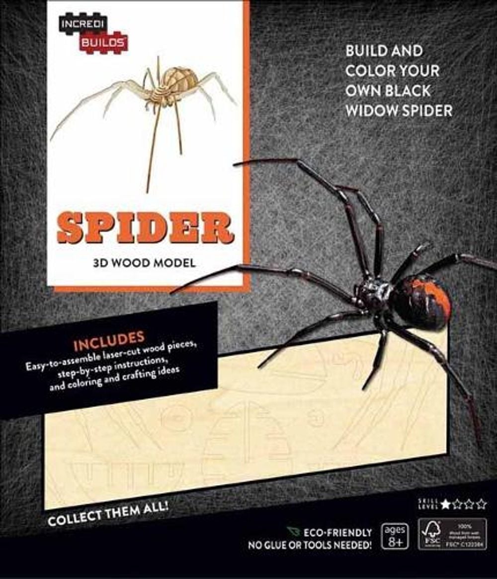 IncrediBuilds: Spider 3D Wood Model by Insight Editions - ISBN: 9781682980415